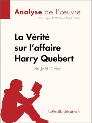 cover image of La Vérité sur l'affaire Harry Quebert (Analyse de l'oeuvre)